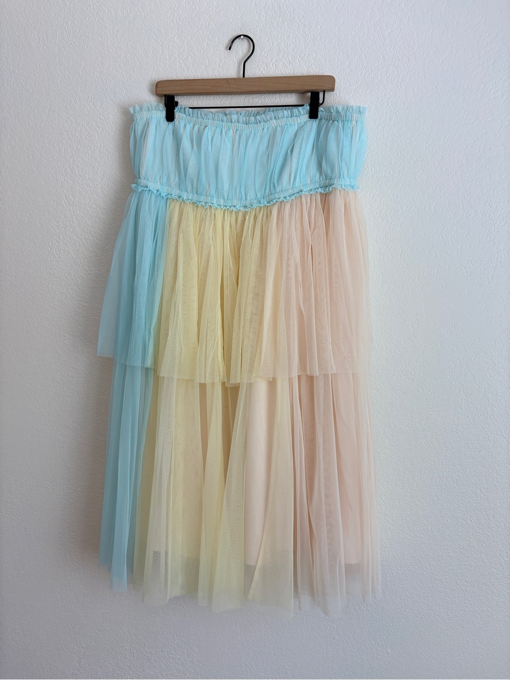 Anthropologie Pernille Rosenkilde Tulle Pastel Colorblock Dress - Picture 4 of 12